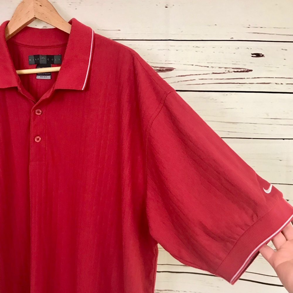 Nike Golf | Red Collared Ringer Polo Shirt - Picture 2 of 6